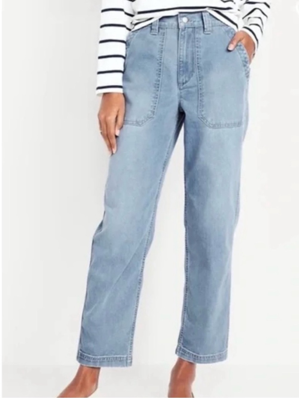 Old Navy High-Rise OG Chino Jeans Size Large (12) in Excellent Condition
